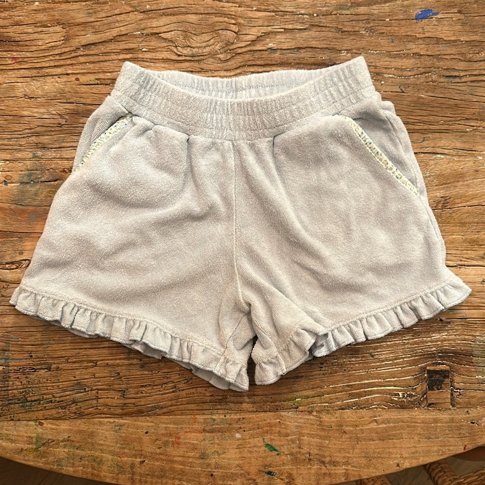 Minnow Swim Girls Terry Cloth Beach Shorts 5/6T Baby Blue